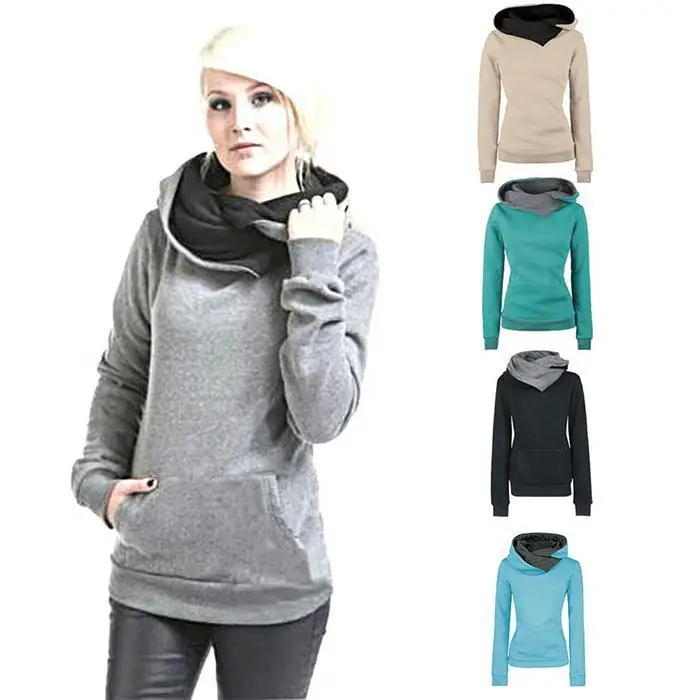 Новая модная женская Повседневная Толстовка с капюшоном и длинным рукавом
