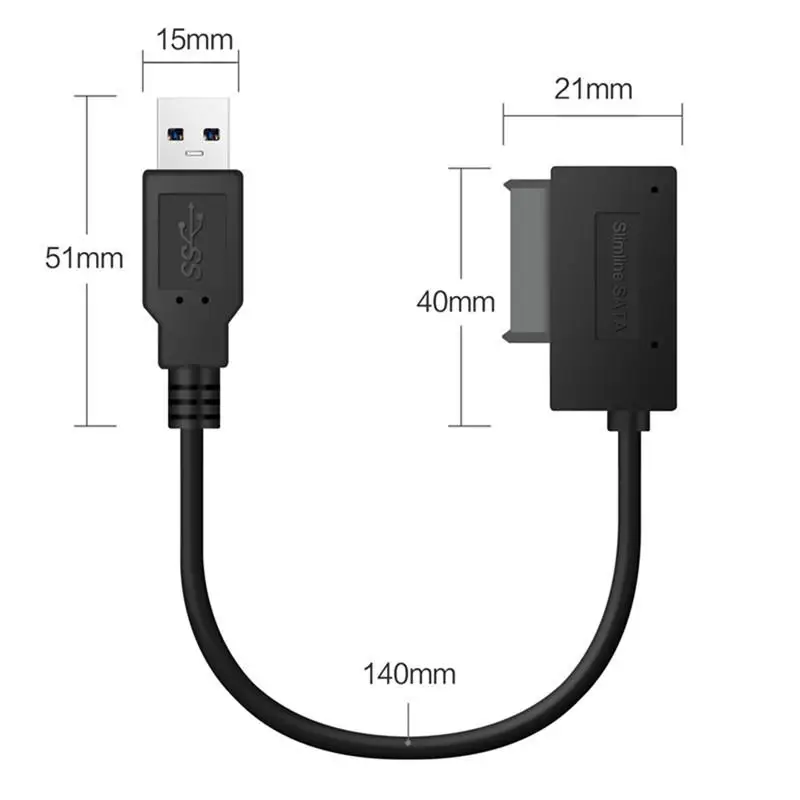 Новейший тонкий SATA к USB 3 0 SATA7 + 6 13 Pin Sata кабель CD линия записи драйвера для жесткого