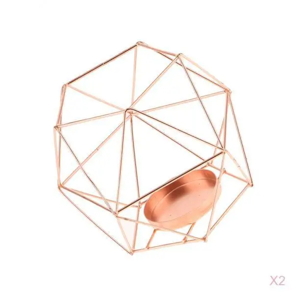 2 шт. 3D геометрические подсвечники для чайного освещения подставки столбов