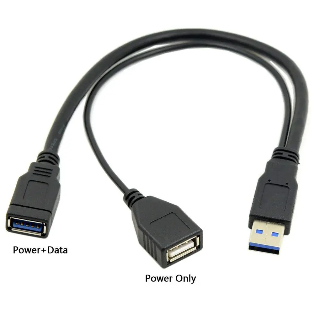 FULL-USB 3 0 Женский двойной USB Мужской дополнительный силовой кабель для передачи