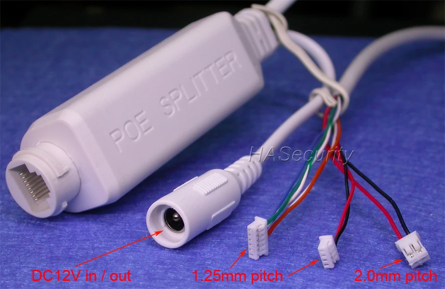 Встроенный сплиттер/регулятор POE LAN cable IEEE802.3af стандартный выход DC12V 500 мА для CCTV IP
