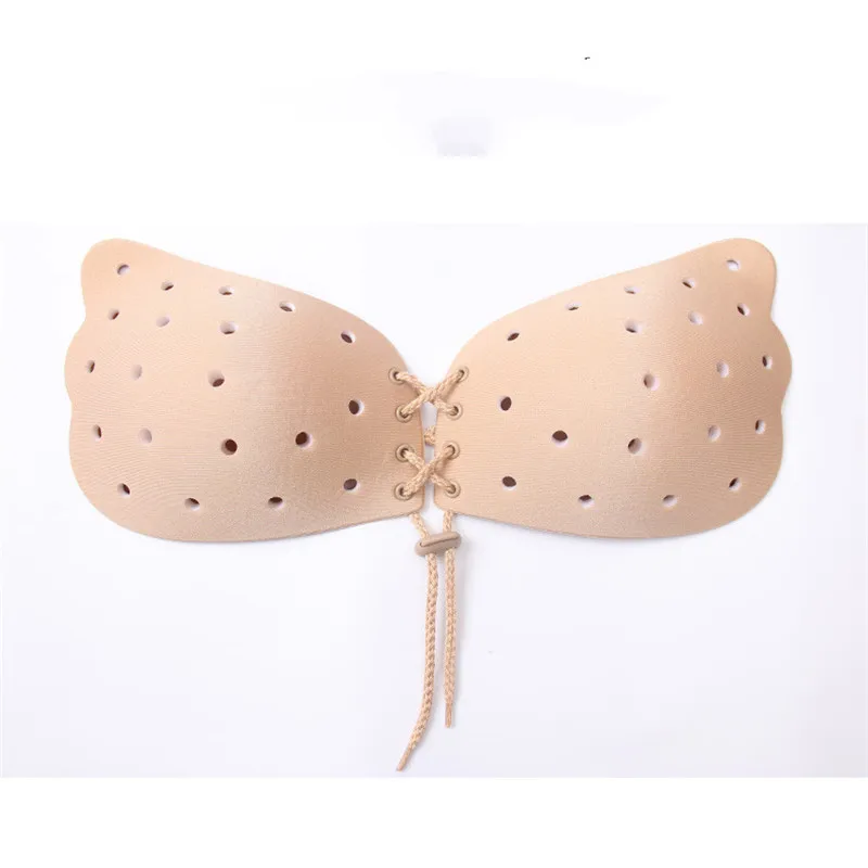 

100pcs/ Fashion Women Underwear Sexy Lingerie Solid Silicone Adhesive Gel Push Up Backless Strapless Invisible Chest Bra