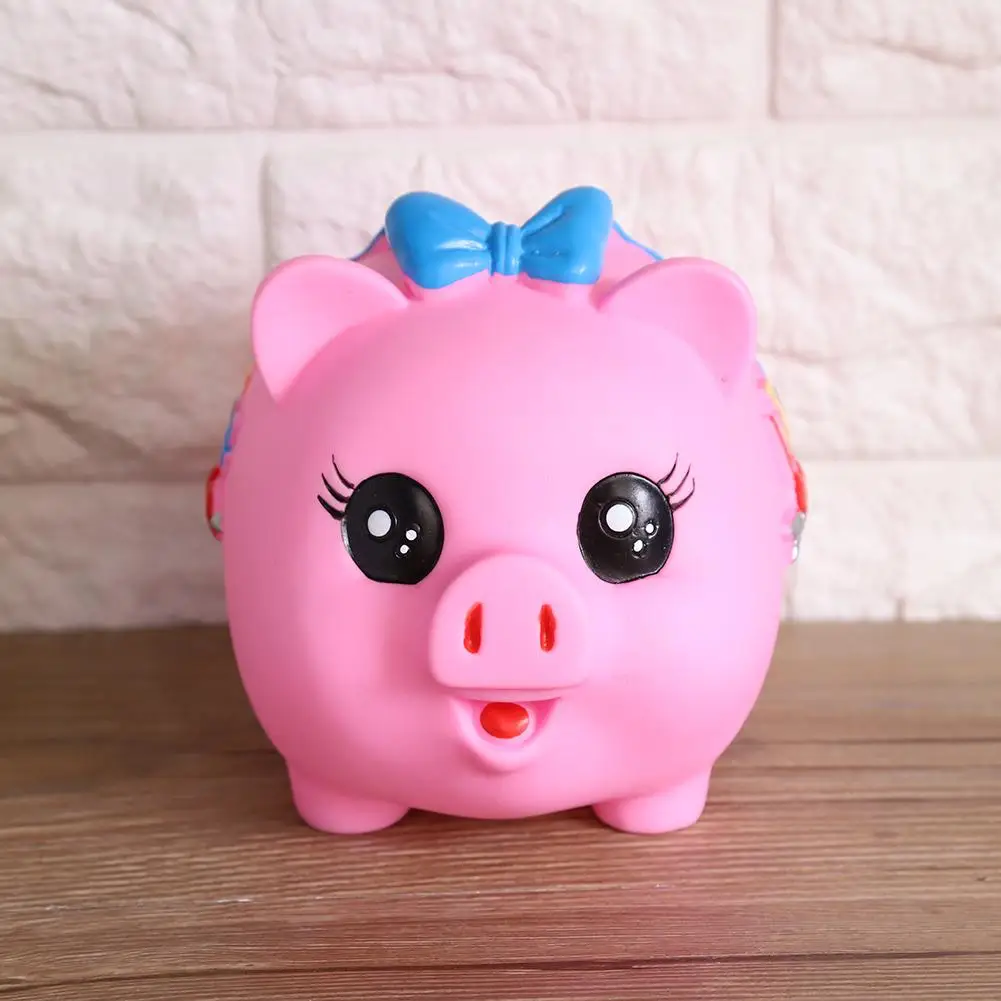 Сейф копилка для денег чехол монеты мультяшная зеленая розовая свинья украшение