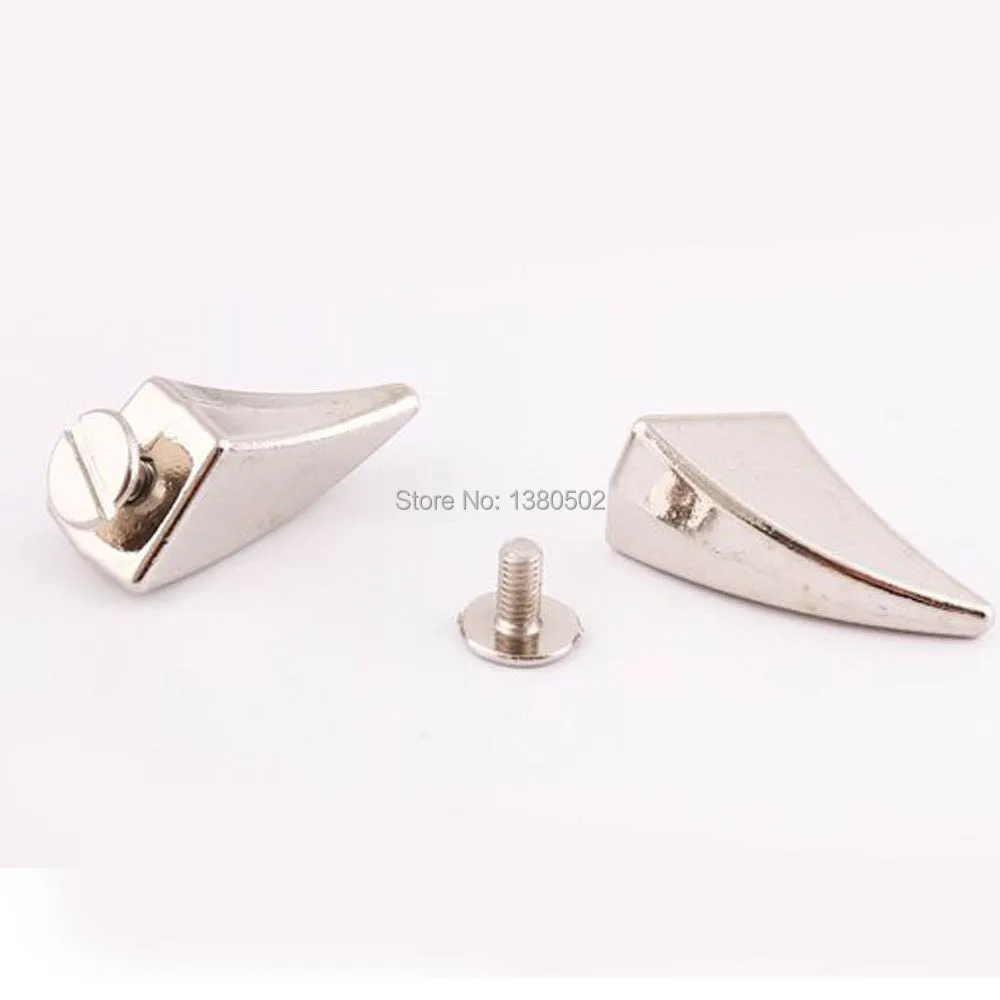 

6sets Silver Color High Quality Large 15*35mm Horn Shape Screw Spike Rivets Stud For Decoration accessories