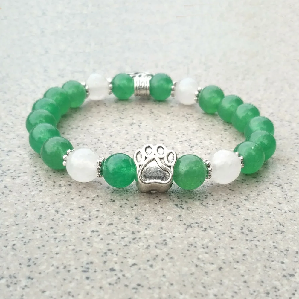 Браслет с бусинами из натурального камня 8 мм|Плетеные браслеты| |