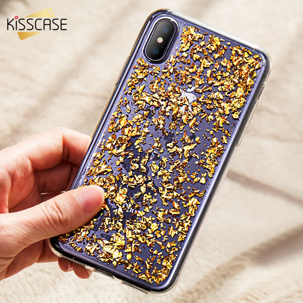 Kisscase Роскошные Мягкие TPU чехол для iPhone 7 силиконовые Блестящий сверкающий 8 плюс 6 S