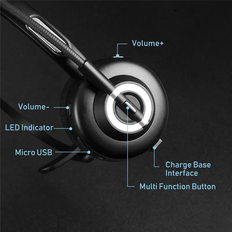 Bluetooth гарнитура офисная беспроводная для сотового телефона Cvc6.0 шумоподавление