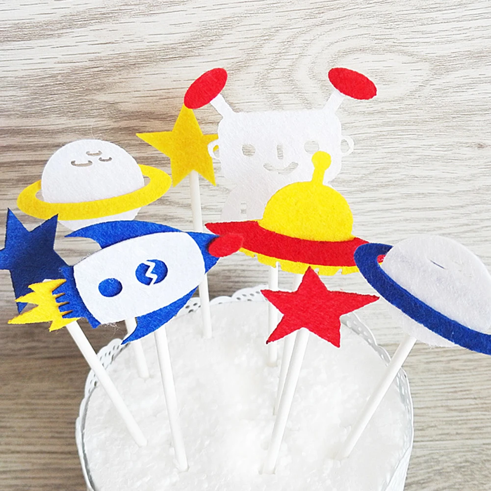 11Pcs Cake Topper Airplane Hot Air Ballon Birthday Flags Rocket Cloud Babyshower Wedding Party Baking Decor Cupcake | Дом и сад