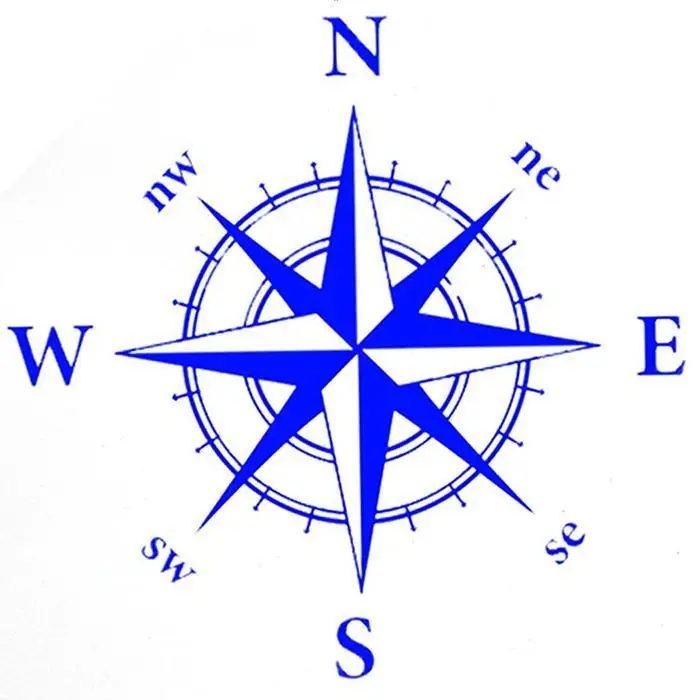 Sailnovo 1pc 50cm Funny Car Stickers PVC Compass Navigation Pattern Film Body Sticker Decals Pasters Decoration Styling | Автомобили и