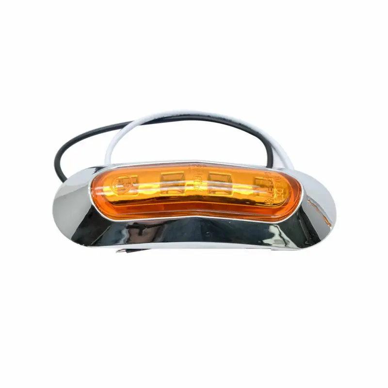 2 шт 12В оранжевая 4LED бортовой светильник Trcuk караван Боковой габаритный фонарь