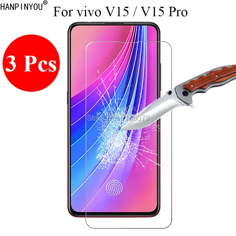 

3 шт./лот для vivo V15 9H 2.5D Закаленное стекло Защита экрана vivo V15 Pro V15pro 6,39 "Защитная пленка для телефона + чистые инструменты