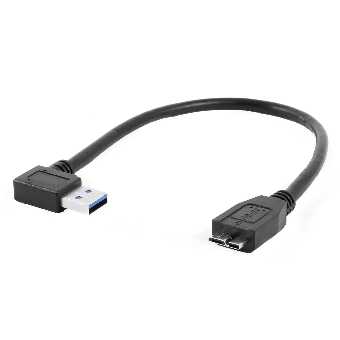 Черный правый угол USB 3 0 тип A папа к Micro B Мужской Кабельный соединитель