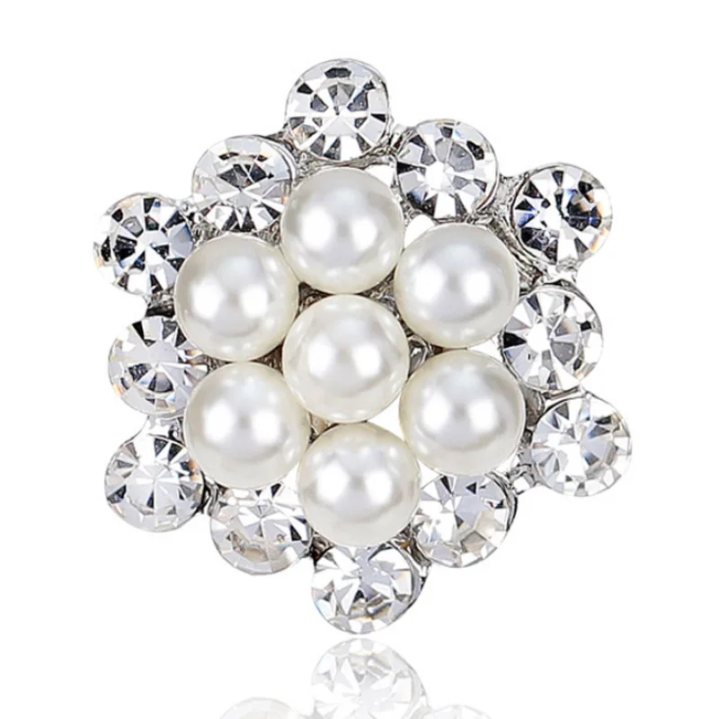 Scarf Brooch Elegant Crystal Flower Pin Fashion Women Wedding pearl | Украшения и аксессуары