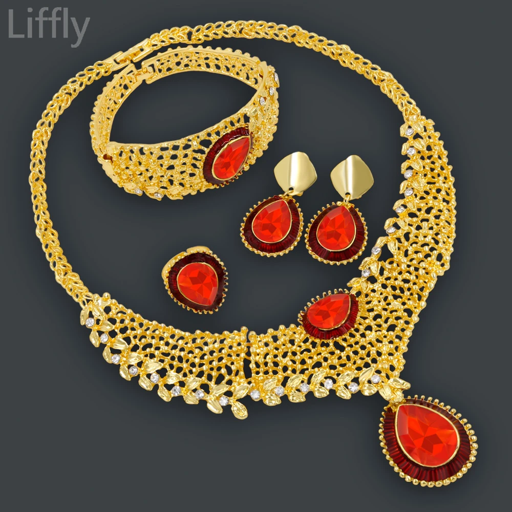 Liffly марокканские новые модные свадебные ювелирные наборы для женщин