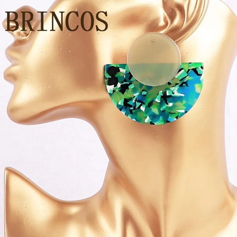 Индийские Ювелирные серьги 2019 Асимметричные ювелирные изделия из ацетата в