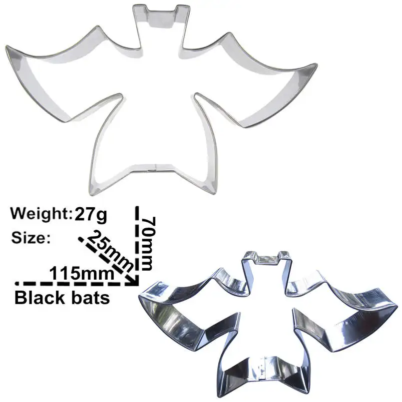 Черные формы летучих мышей для резки печенья инструменты выпечки украшения