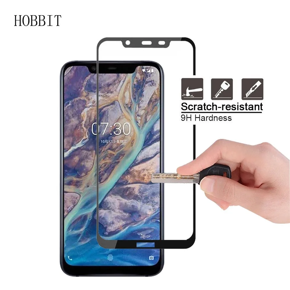 0 3 мм 2.5D полноэкранное закаленное стекло 9H для Nokia 8 1 полноэкранная защитная