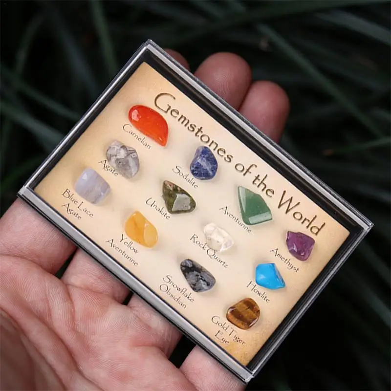 12 шт. в упаковке с украшением виде кристаллов драгоценный камень полированный