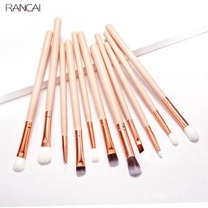 Набор кистей для макияжа RANCAI, Профессиональные кисти для макияжа для бровей, подводки для глаз, губ, косметические инструменты для макияжа, 12 шт.