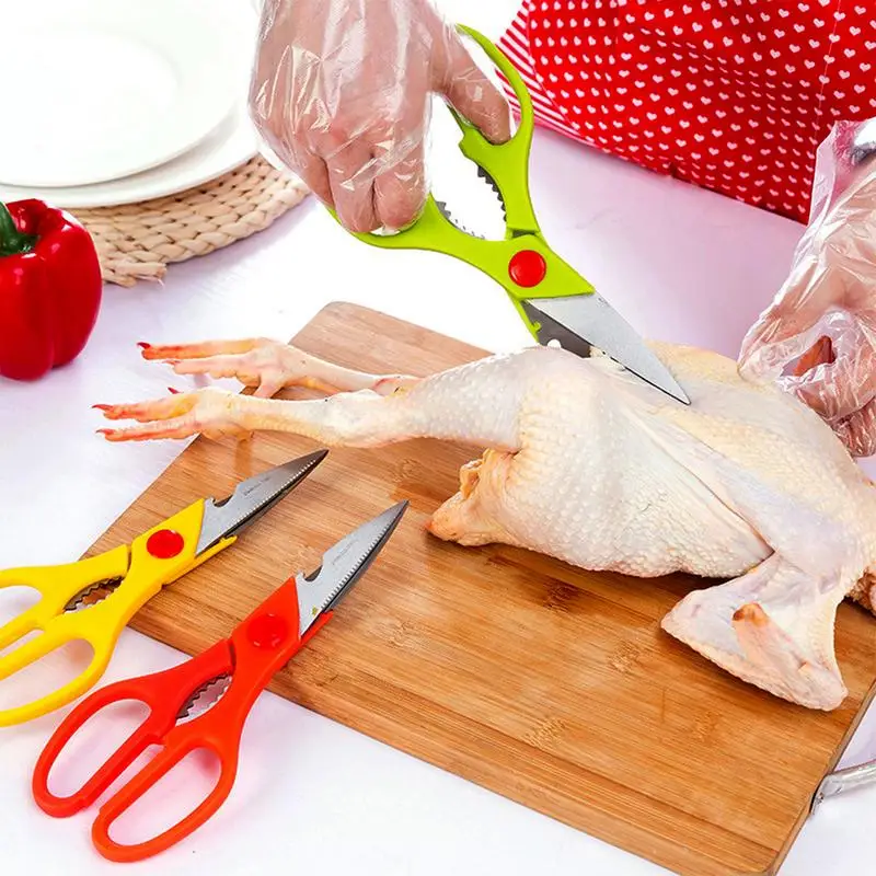 Многофункциональные кухонные ножницы из нержавеющей стали гладкие радианские