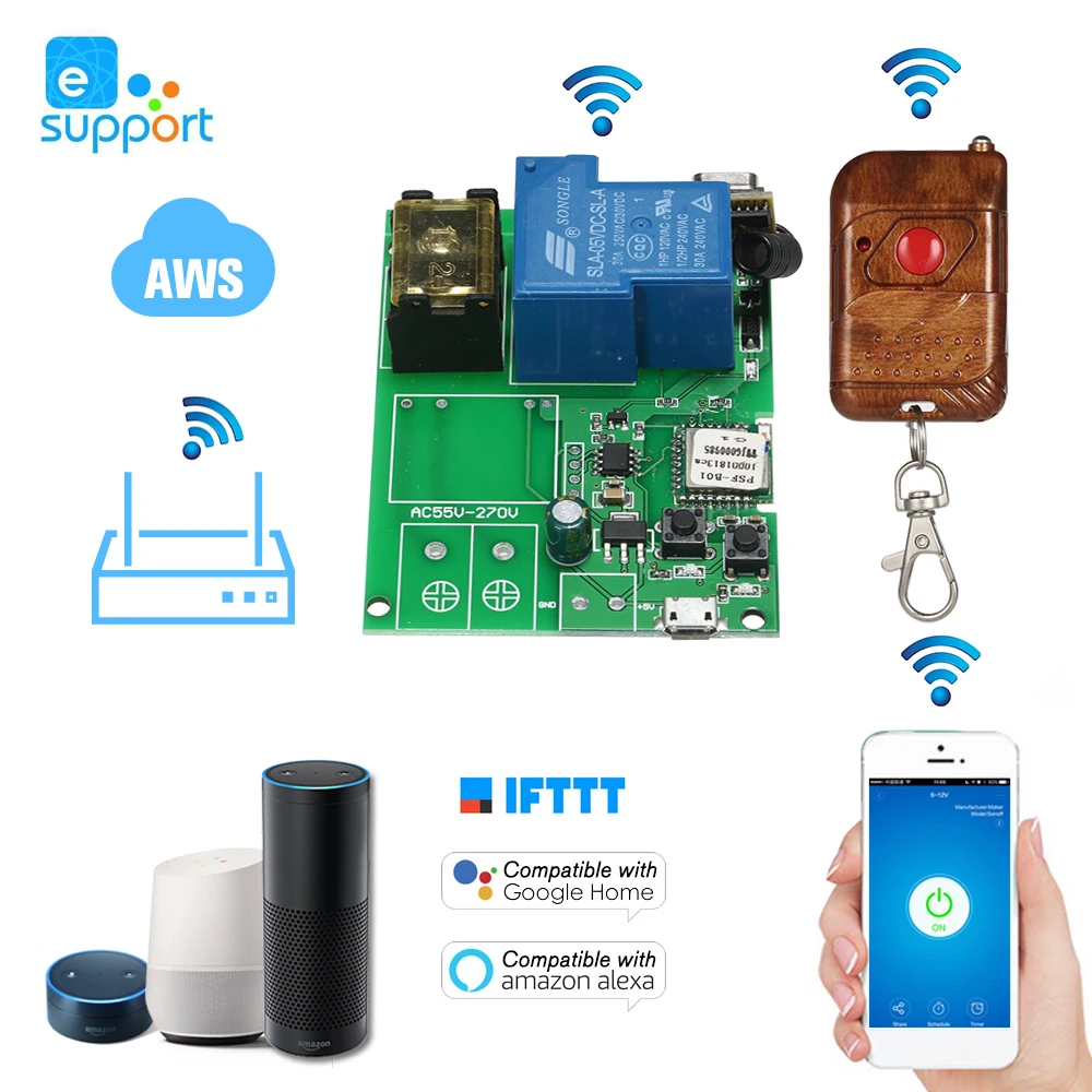 USB DC5V 30A модуль Wi Fi переключатель беспроводного стандартного телефона APP