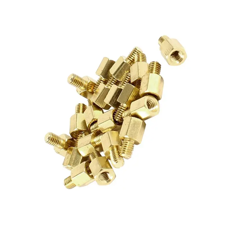 Новый 20 шт PC PCB Материнская плата распорка Шестигранная латунь M3 * 5 + 4 мм|Дверные