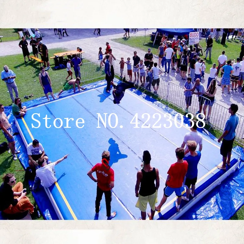 Pаспродажа Надувной гимнастический коврик с насосом, 4x4x0,2 м, 5 м, 6 м