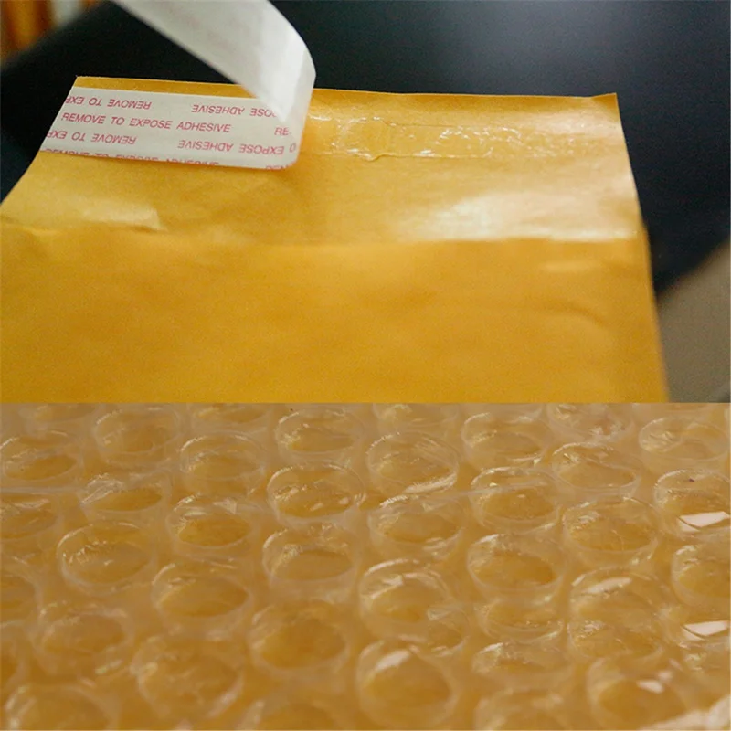 New 50Pcs высокое качество желтый крафт пузырьковый почтовый пакет мягкие конверты