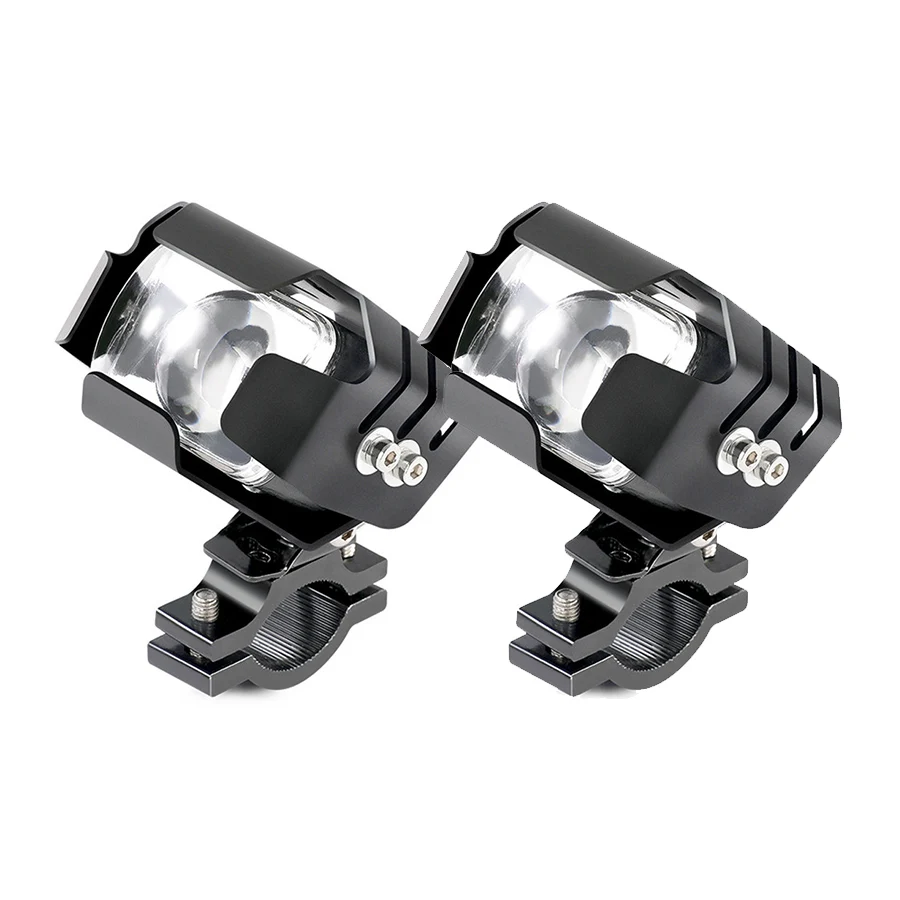 DC 12-80V Black Shell Motorcycle LED Driving Strobe Blinking Spotlight Street Moto Fog Spot Head Light Lamp | Автомобили и