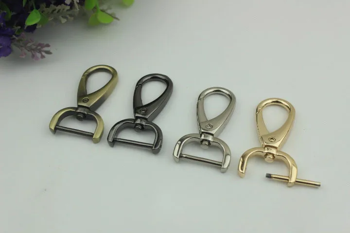 

10pcs/lot Luggage Hardware Accessories Inner Diameter Of 2CM Crew Hook Button With Movable Screw Bag Buckles Snap Hook Button