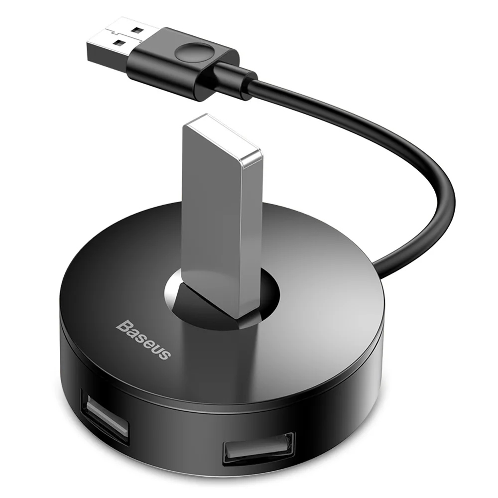 Baseus круглый блок концентратор адаптер 3 USB 0 порты 2 индикаторная лампа в ночное