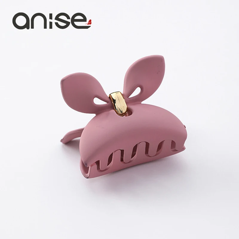 Женская заколка для волос Anise милая однотонная с бантом большая акриловая краб