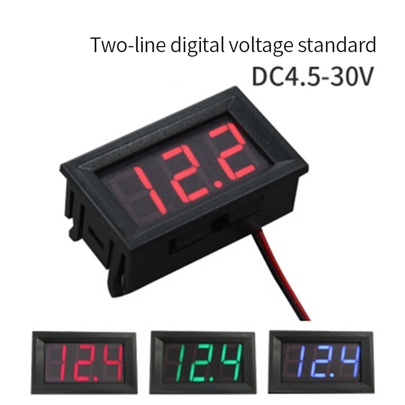 0 36 дюймовый DC 4 5 30 V двухлинейный вольтметр синий/красный/зеленый светодиодный