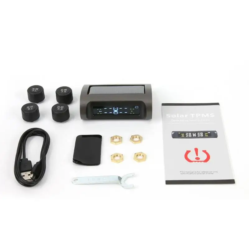 

VODOOL Solar Power Smart Car TPMS Tire Pressure Monitoring System LCD Digital Display Auto Tyre Pressure Security Alarm Systems