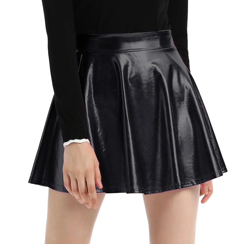 Женская Повседневная юбка в стиле ретро из искусственной кожи|Женские юбки| |