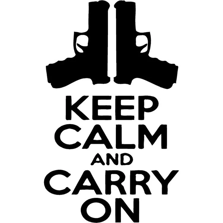 11x17 см с надписью KEEP CALM AND ручной клади игрушечное ружье автомобиля Стикеры