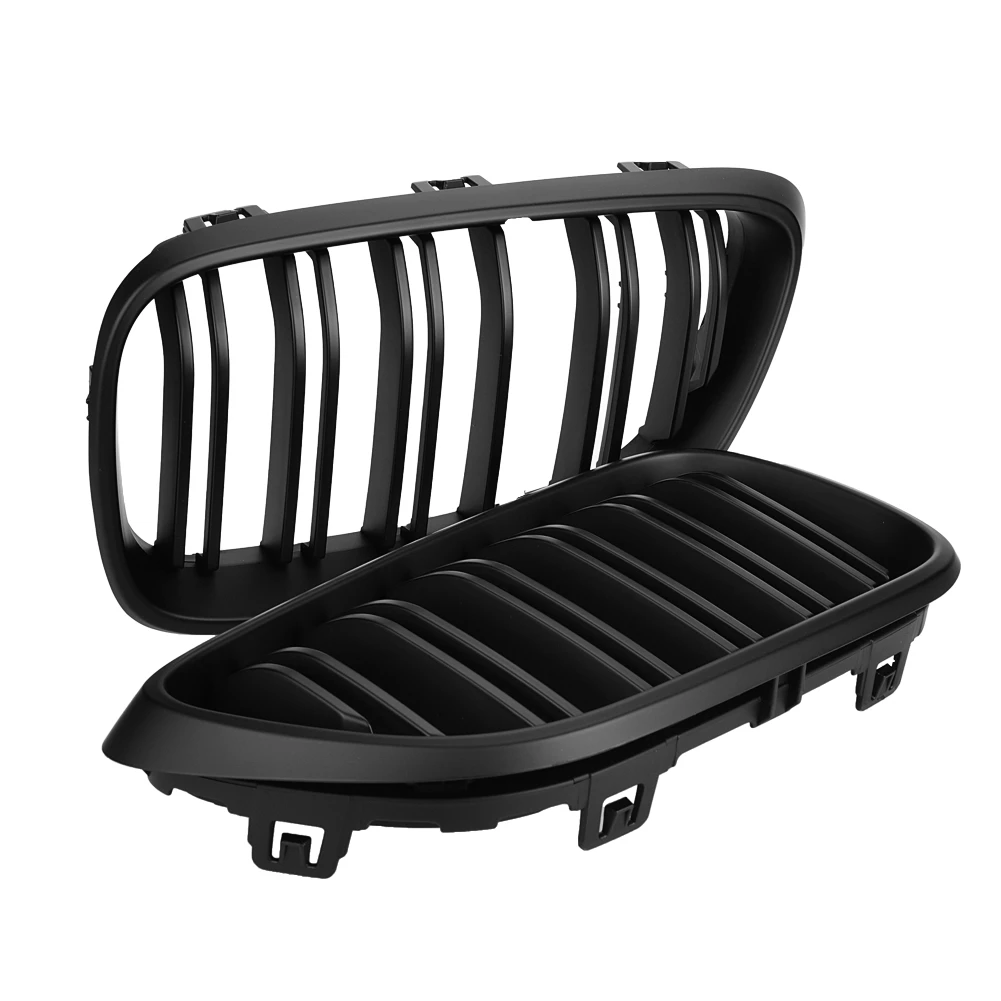 1 пара матовый черный стиль передний бампер Гриль решетка для BMW 2 серии F22 F23 F87 M2