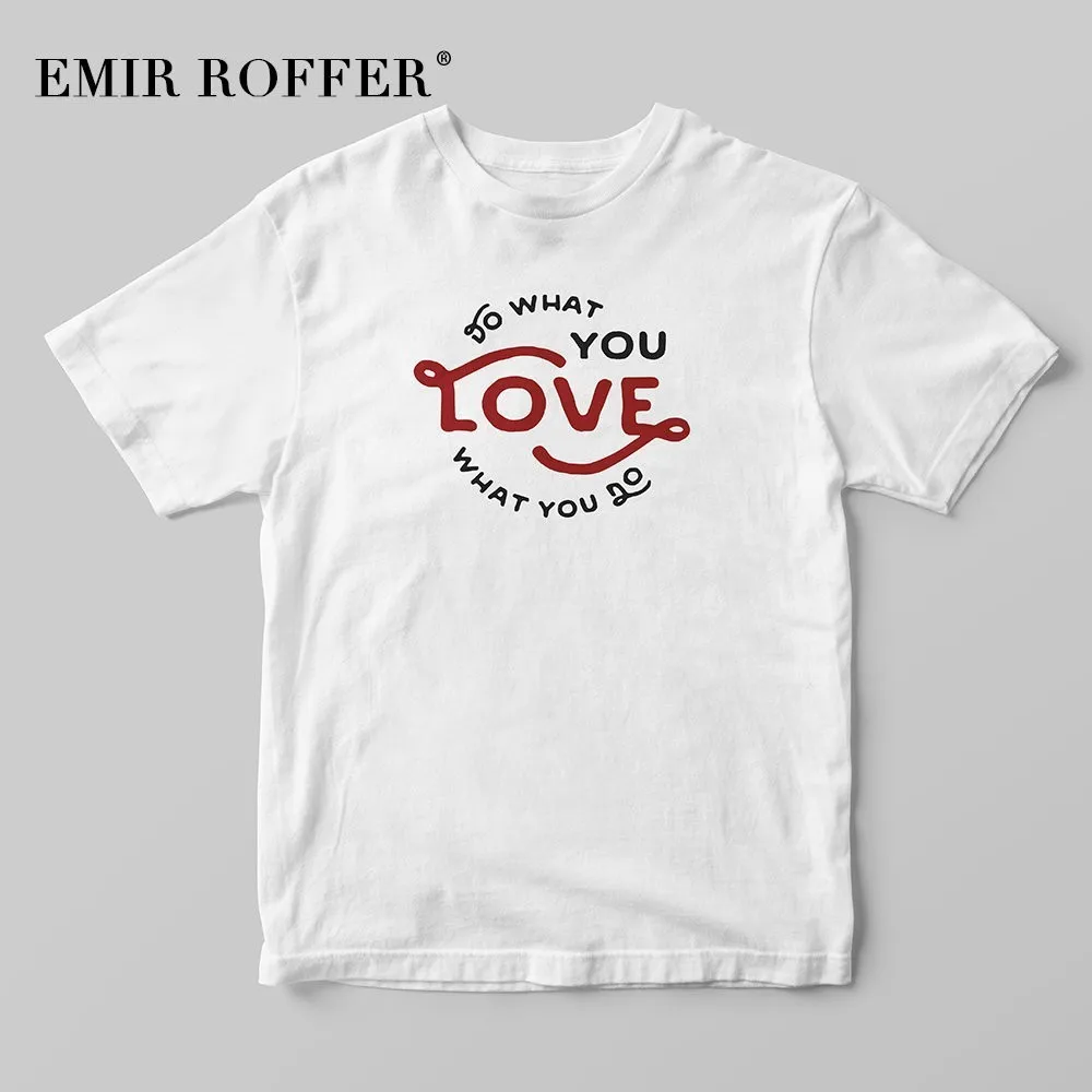 EMIR ROFFER Do what you Любовь к винтажу футболка женская уличная белая поговорка
