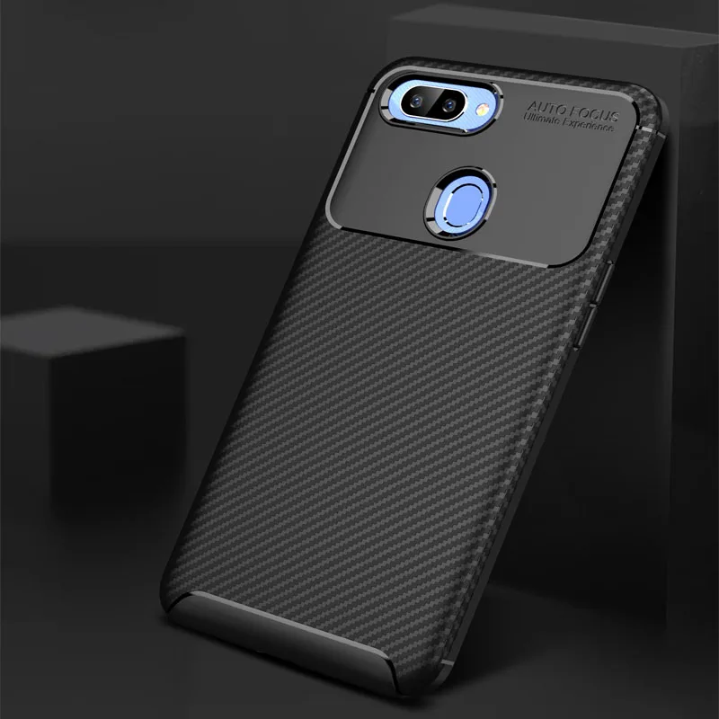Чехол Oppo Real Me 2 R17 Plus матовый из углеродного волокна ТПУ для AX7 R15 Pro A5 A3S Силиконовый