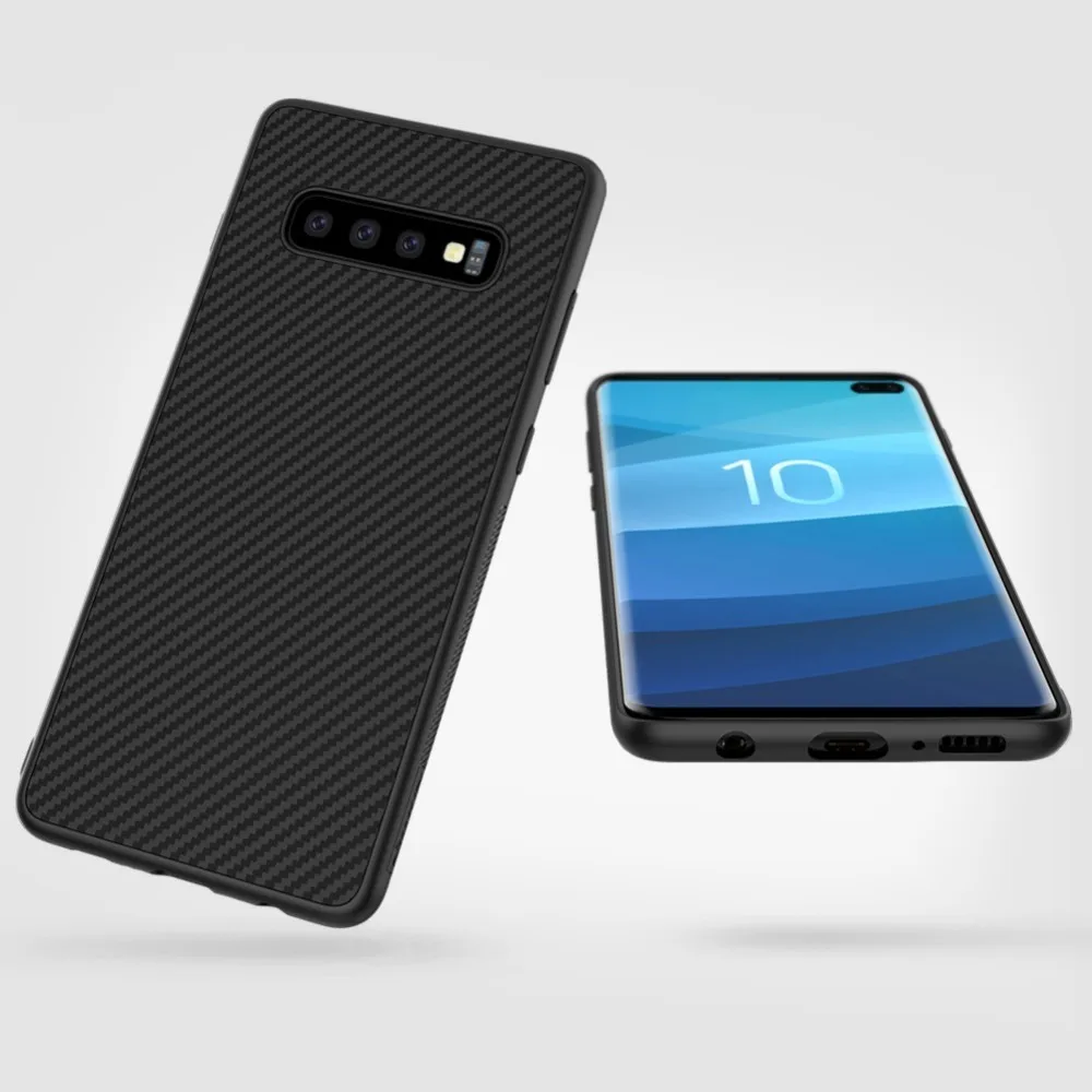 Чехол NILLKIN для Samsung S10 чехол Plus из углеродного синтетического волокна Пластиковая
