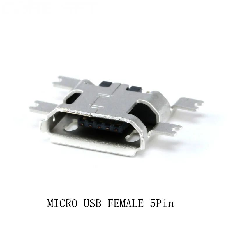20 шт. микро USB 5pin Тип B 0 8 мм разъем для мобильного телефона мини зарядки четыре