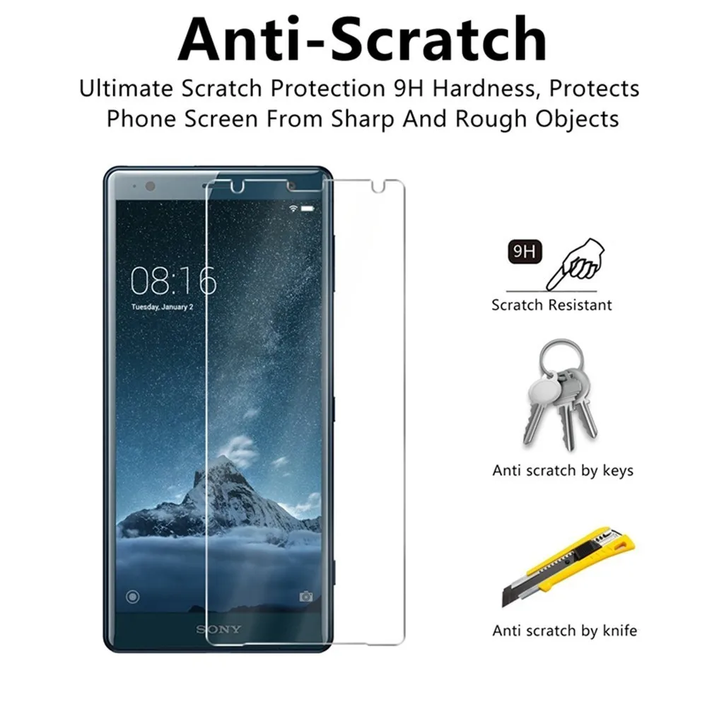Ультратонкое закаленное стекло 9H для Sony Xperia 10 L1 L2 L3 XA X XA1 2 XZ 1 компактная