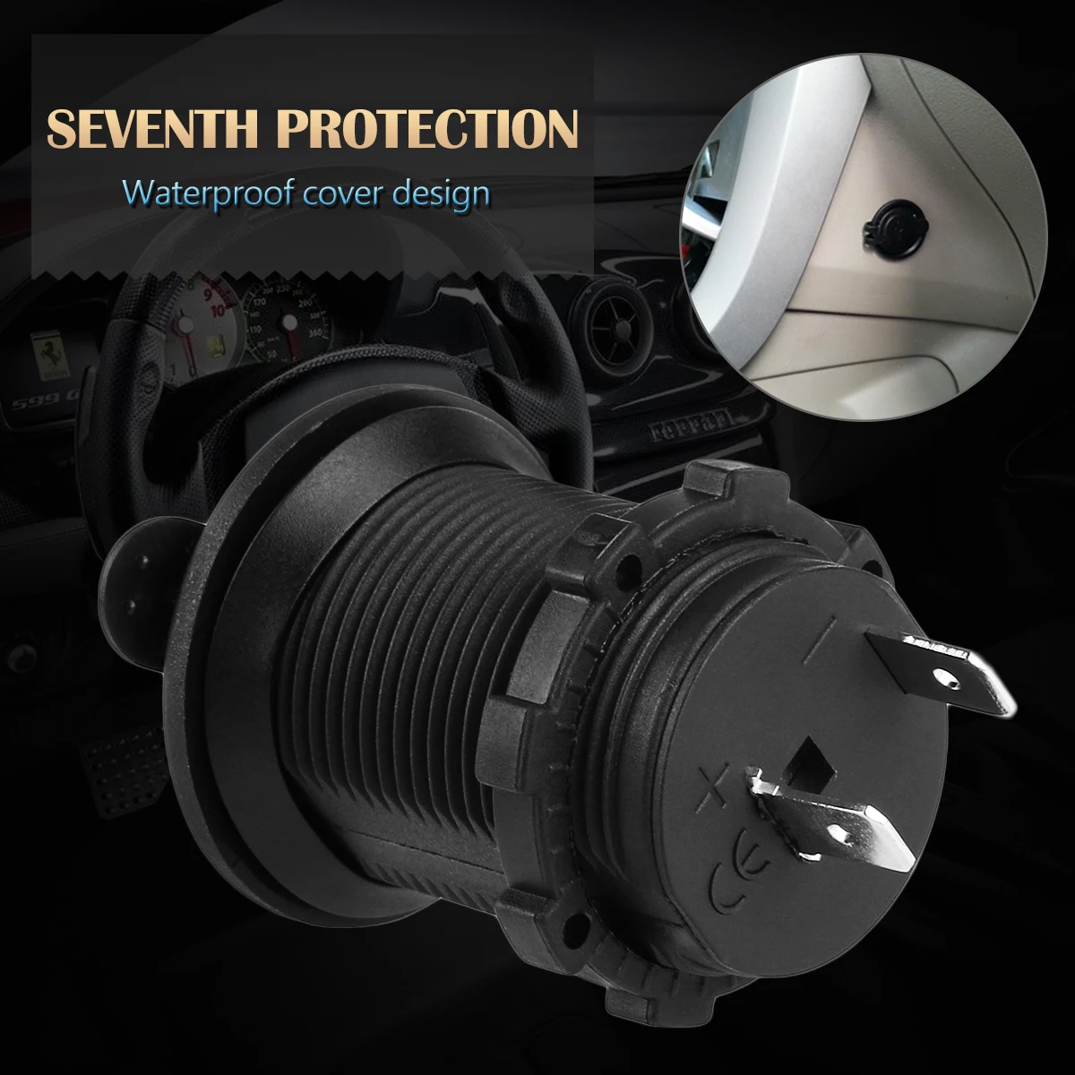 1 шт. универсальный автомобиль мотоцикл прикуривателя Питание розетка адаптер