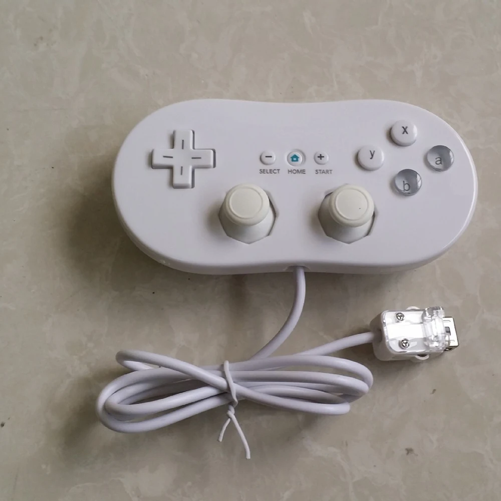 Белый проводной классический контроллер USB игровой джойстик геймпад с ручкой