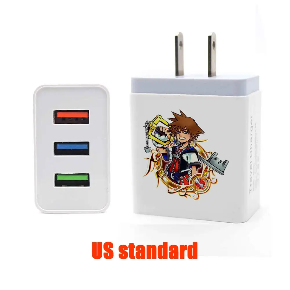 Giancomics Kingdom Hearts Логотип Путешествия Зарядное устройство в европейском и