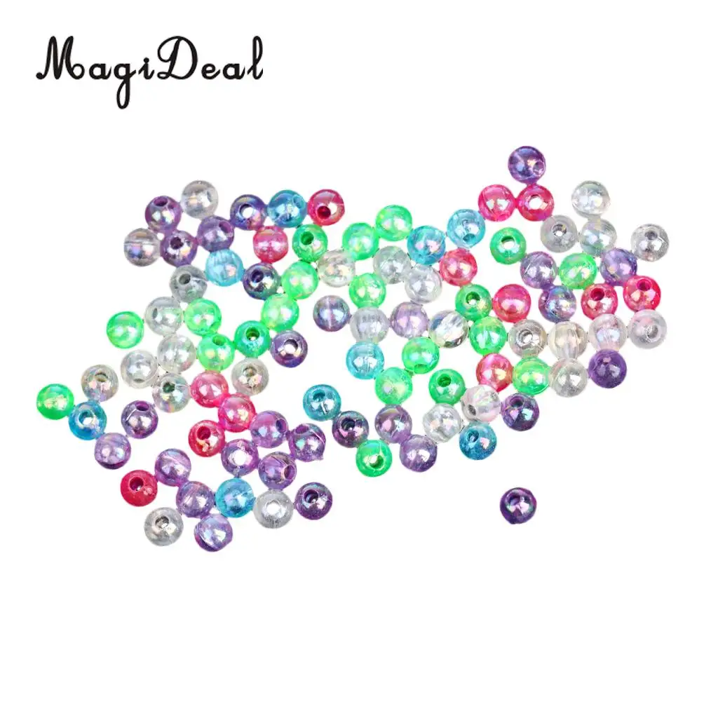 MagiDeal 100 шт многоцветные лески бусины рыболовные приманки легкие прочные для