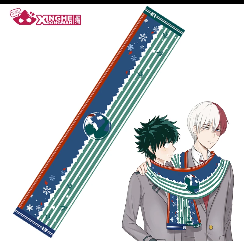 Milky Way аниме мой герой Academy Izuku Midoeiya Кристалл Shoto Todoroki шарф пара Косплей Аксессуары