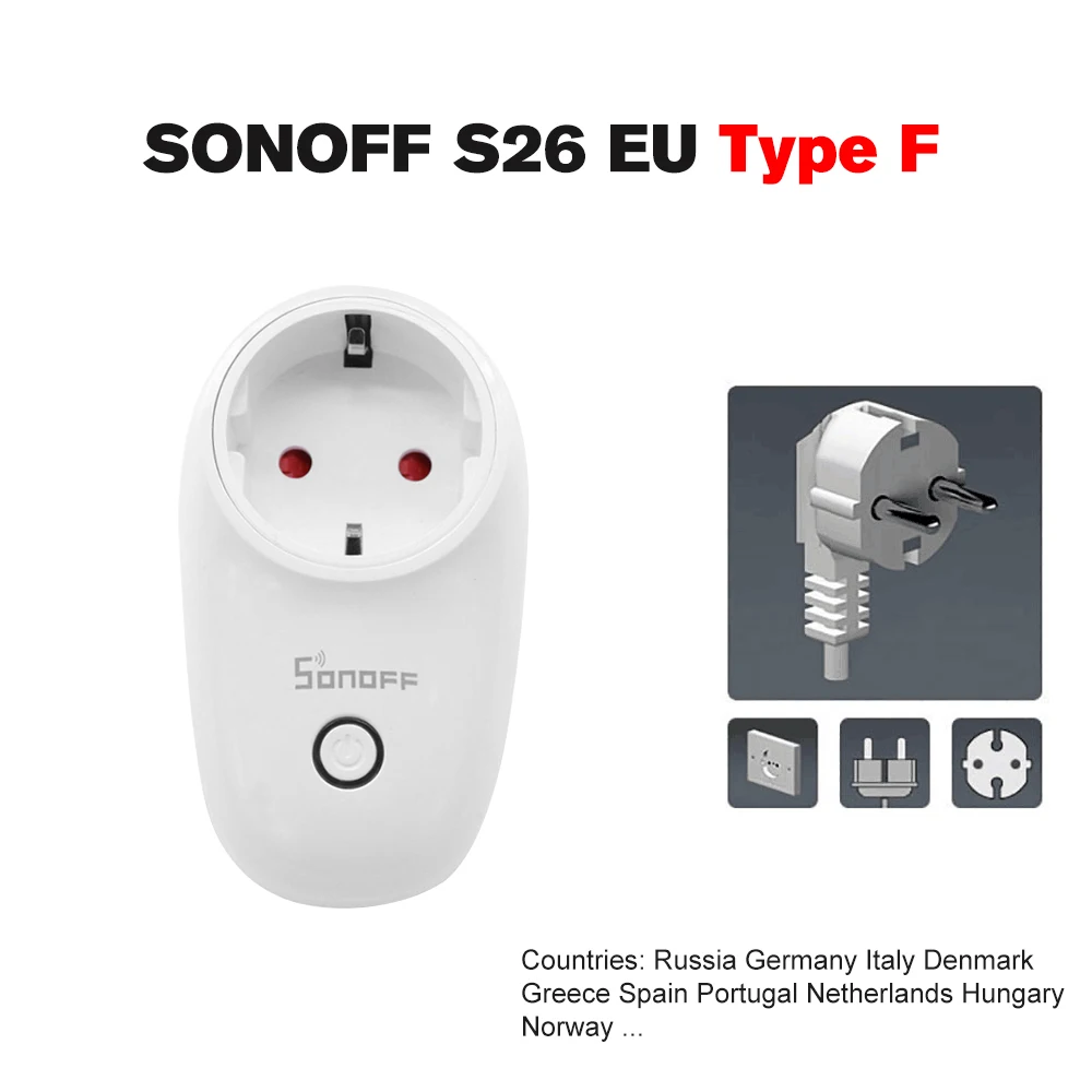 3 шт. SONOFF S26 ITEAD умная розетка Wi Fi Беспроводной дистанционного Управление зарядный