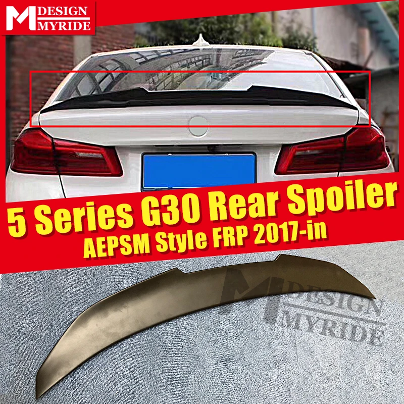 G30 спойлер стволового крыла AEPSM Стиль FRP праймер черный для BMW 5 серии 520i 530i 535iGT 540i