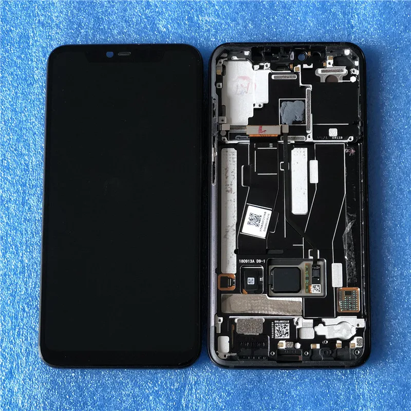 Axisinternational для Xiao mi 8 Pro mi 8 Pro Встроенный экран отпечатков пальцев AMOLED ЖК-дисплей рамка+ сенсорный дигитайзер